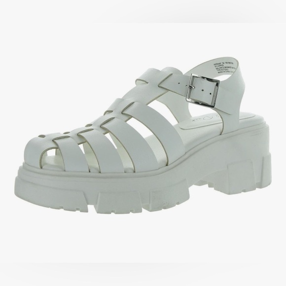 Wild Pair White Strappy Sandals - Picture 5 of 9